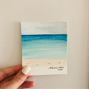 Original Watercolor Ocean Painting